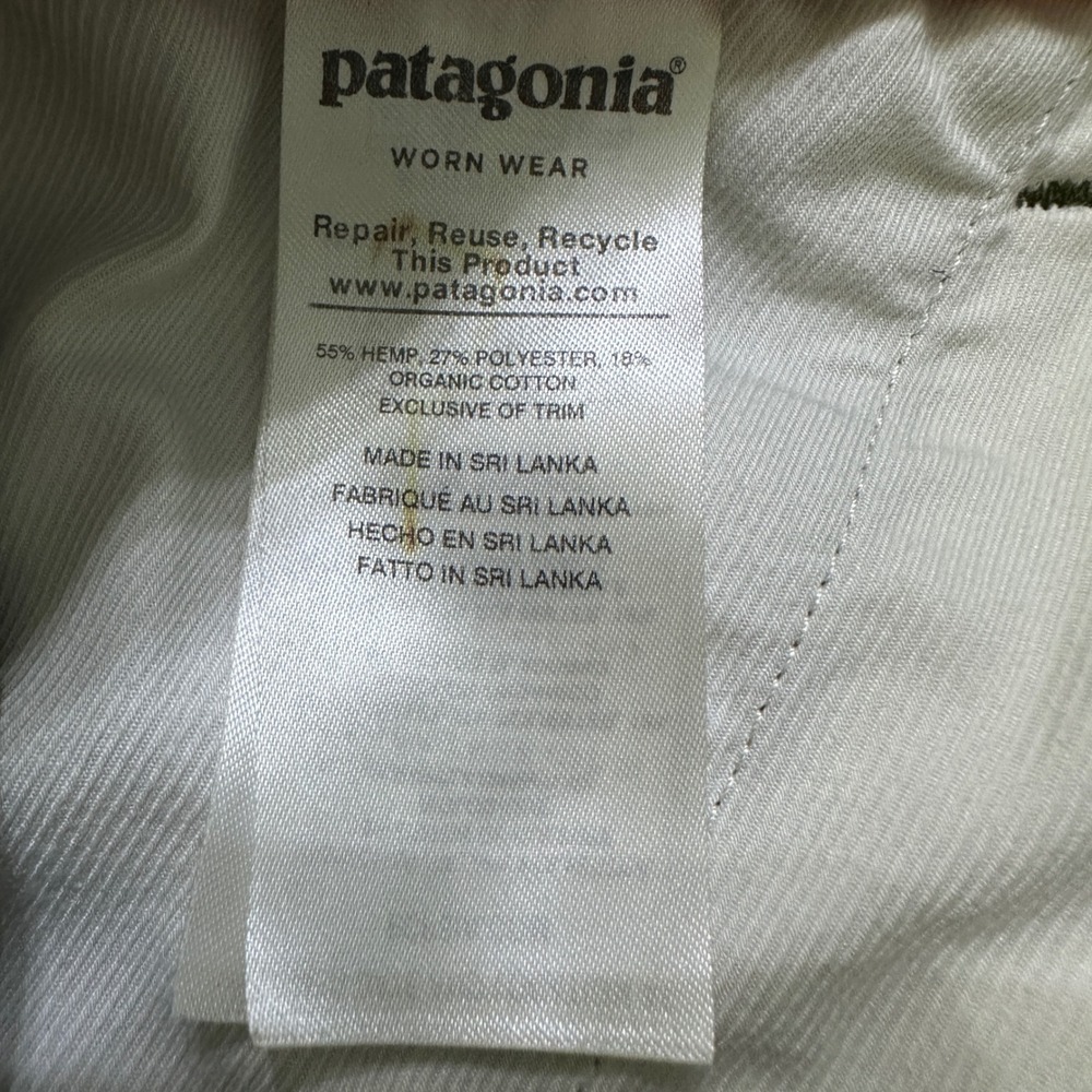 Patagonia Double Knee Iron Forge Hemp Canvas Work Pants Olive Green 33 x 32 - Picture 9 of 13